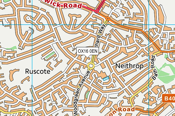 OX16 0EN map - OS VectorMap District (Ordnance Survey)