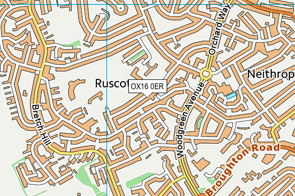 OX16 0ER map - OS VectorMap District (Ordnance Survey)