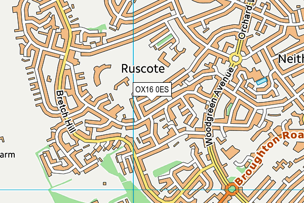 OX16 0ES map - OS VectorMap District (Ordnance Survey)