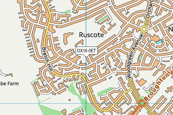 OX16 0ET map - OS VectorMap District (Ordnance Survey)