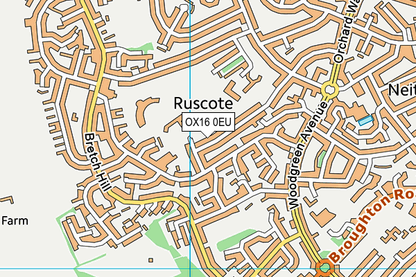 OX16 0EU map - OS VectorMap District (Ordnance Survey)