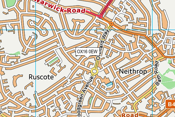 OX16 0EW map - OS VectorMap District (Ordnance Survey)