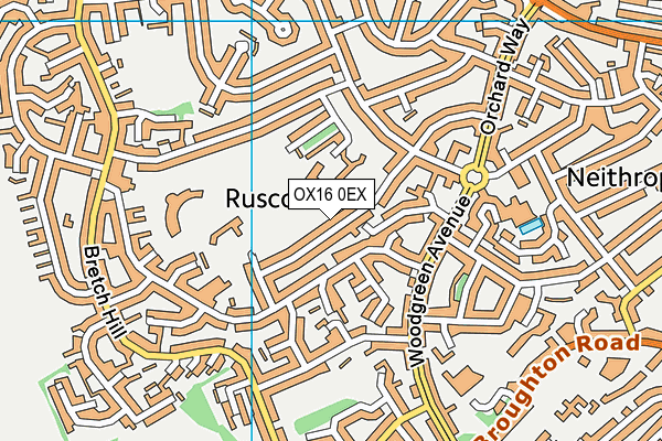 OX16 0EX map - OS VectorMap District (Ordnance Survey)