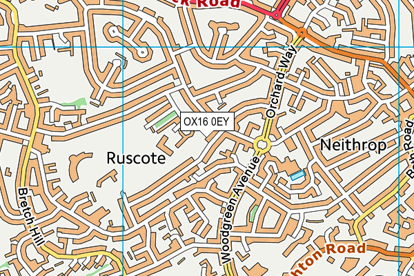 OX16 0EY map - OS VectorMap District (Ordnance Survey)