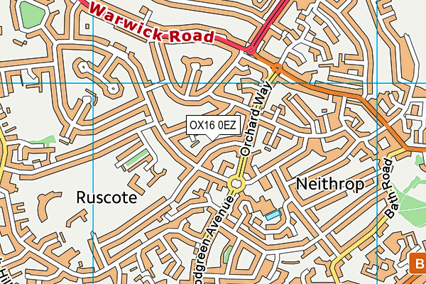 OX16 0EZ map - OS VectorMap District (Ordnance Survey)