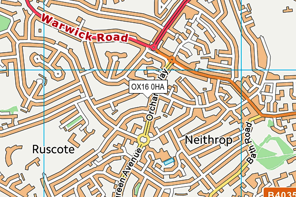 OX16 0HA map - OS VectorMap District (Ordnance Survey)