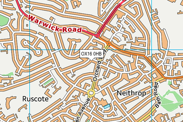 OX16 0HB map - OS VectorMap District (Ordnance Survey)
