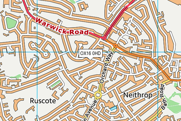 OX16 0HD map - OS VectorMap District (Ordnance Survey)