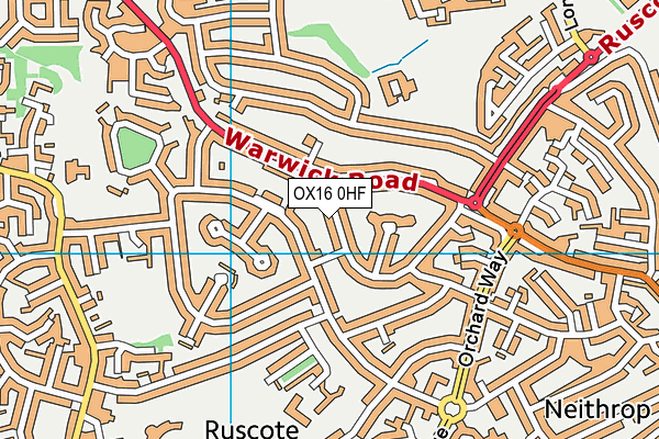 OX16 0HF map - OS VectorMap District (Ordnance Survey)