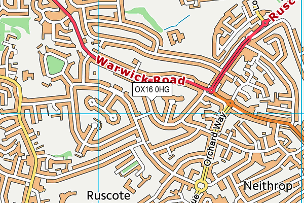 OX16 0HG map - OS VectorMap District (Ordnance Survey)