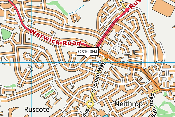 OX16 0HJ map - OS VectorMap District (Ordnance Survey)