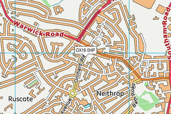 OX16 0HP map - OS VectorMap District (Ordnance Survey)