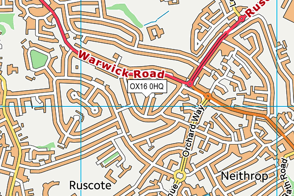 OX16 0HQ map - OS VectorMap District (Ordnance Survey)