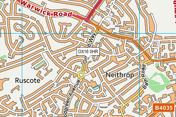 OX16 0HR map - OS VectorMap District (Ordnance Survey)