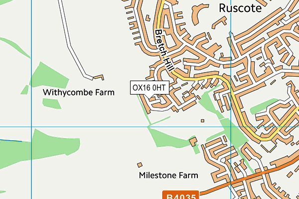 OX16 0HT map - OS VectorMap District (Ordnance Survey)