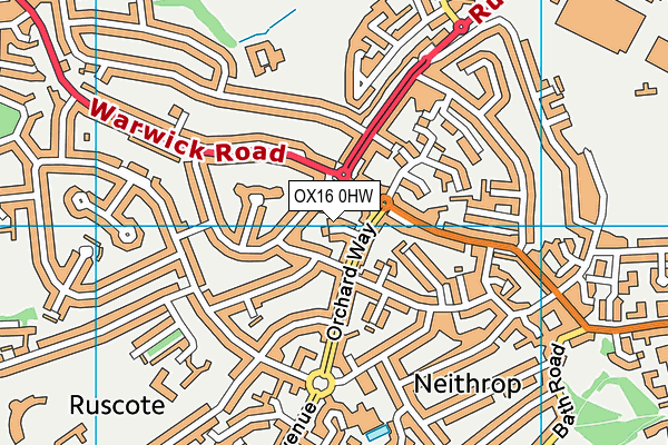 OX16 0HW map - OS VectorMap District (Ordnance Survey)