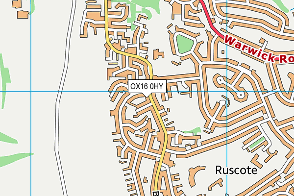 OX16 0HY map - OS VectorMap District (Ordnance Survey)