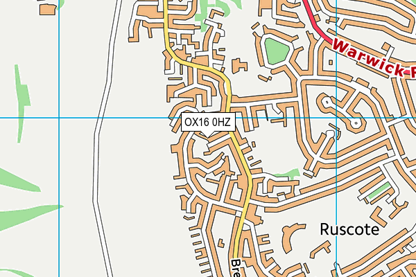 OX16 0HZ map - OS VectorMap District (Ordnance Survey)