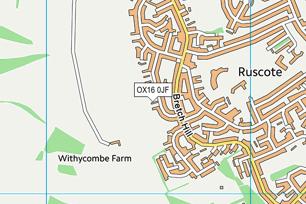 OX16 0JF map - OS VectorMap District (Ordnance Survey)