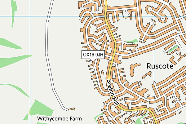 OX16 0JH map - OS VectorMap District (Ordnance Survey)