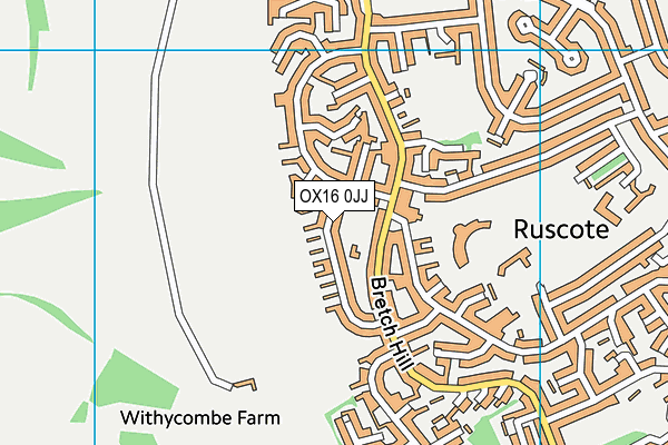 OX16 0JJ map - OS VectorMap District (Ordnance Survey)