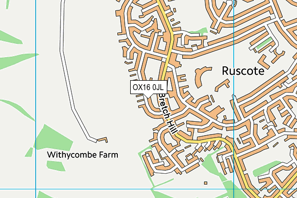 OX16 0JL map - OS VectorMap District (Ordnance Survey)