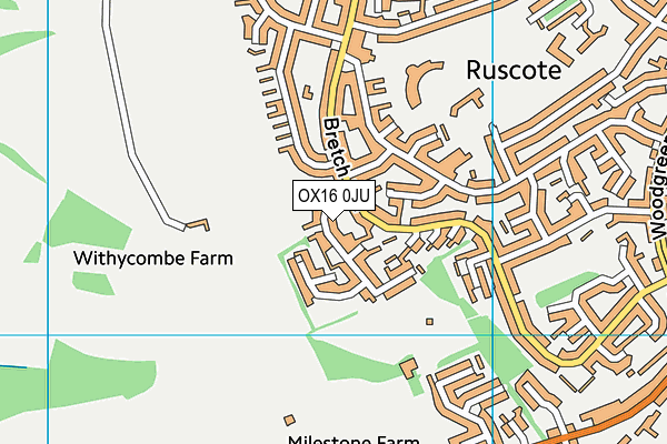 OX16 0JU map - OS VectorMap District (Ordnance Survey)