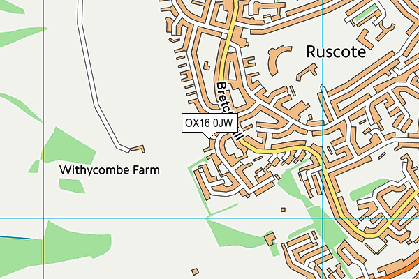 OX16 0JW map - OS VectorMap District (Ordnance Survey)