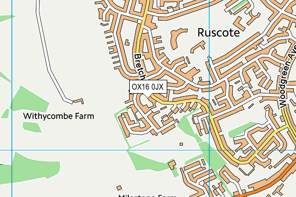 OX16 0JX map - OS VectorMap District (Ordnance Survey)