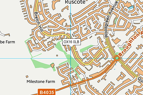 OX16 0LB map - OS VectorMap District (Ordnance Survey)