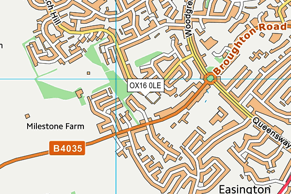 OX16 0LE map - OS VectorMap District (Ordnance Survey)
