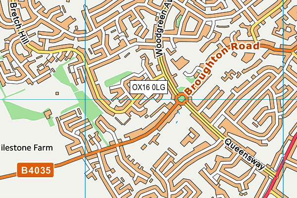 OX16 0LG map - OS VectorMap District (Ordnance Survey)