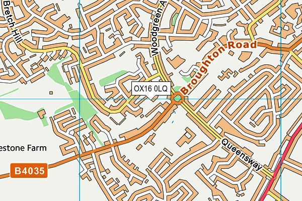 OX16 0LQ map - OS VectorMap District (Ordnance Survey)