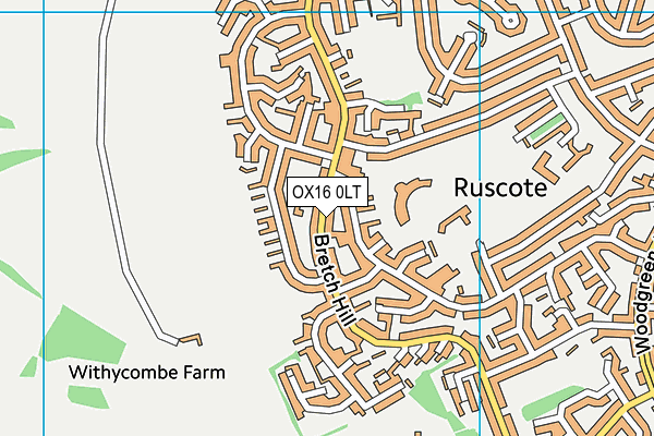 OX16 0LT map - OS VectorMap District (Ordnance Survey)