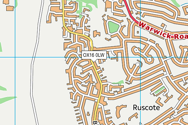 OX16 0LW map - OS VectorMap District (Ordnance Survey)