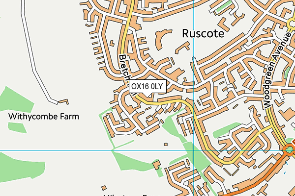 OX16 0LY map - OS VectorMap District (Ordnance Survey)