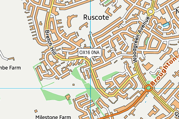 OX16 0NA map - OS VectorMap District (Ordnance Survey)