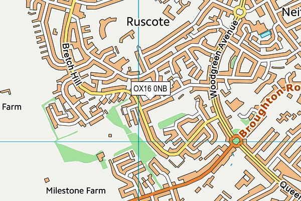 OX16 0NB map - OS VectorMap District (Ordnance Survey)