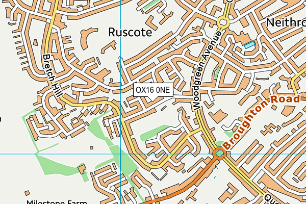 OX16 0NE map - OS VectorMap District (Ordnance Survey)