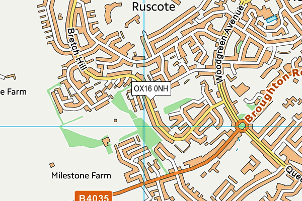 OX16 0NH map - OS VectorMap District (Ordnance Survey)