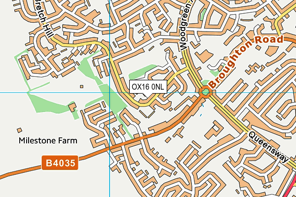 OX16 0NL map - OS VectorMap District (Ordnance Survey)