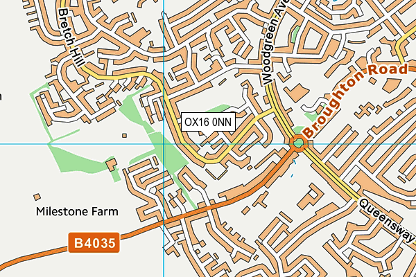 OX16 0NN map - OS VectorMap District (Ordnance Survey)