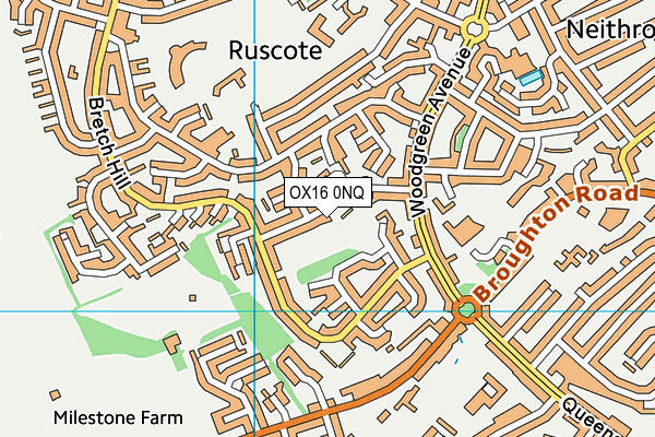 OX16 0NQ map - OS VectorMap District (Ordnance Survey)