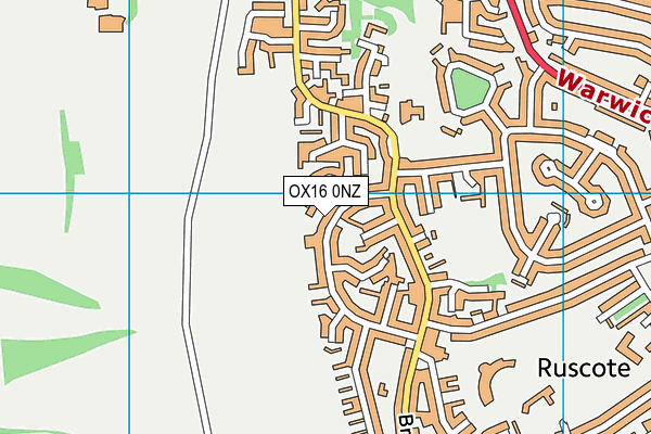 OX16 0NZ map - OS VectorMap District (Ordnance Survey)