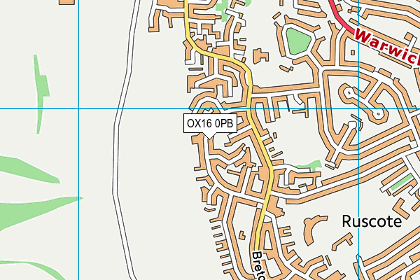 OX16 0PB map - OS VectorMap District (Ordnance Survey)