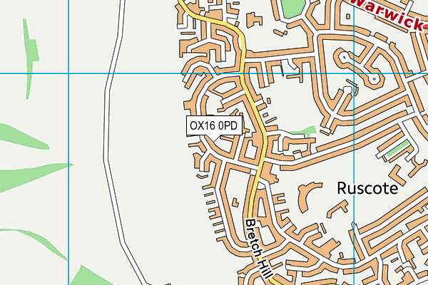 OX16 0PD map - OS VectorMap District (Ordnance Survey)