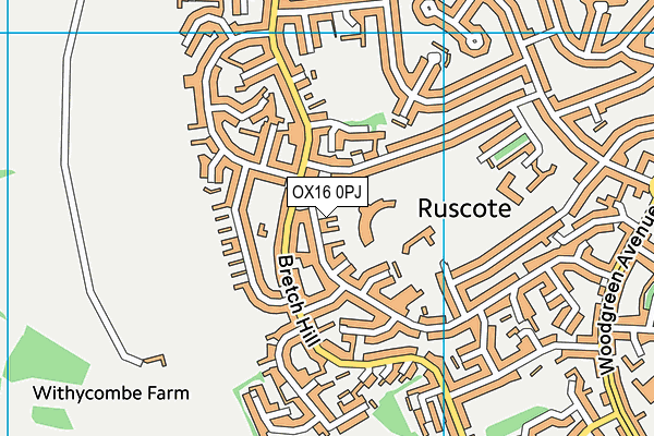 OX16 0PJ map - OS VectorMap District (Ordnance Survey)