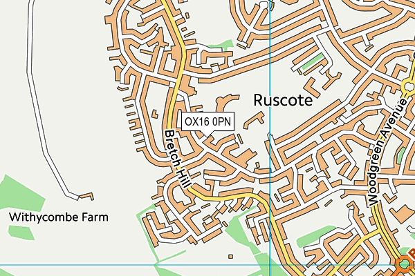 OX16 0PN map - OS VectorMap District (Ordnance Survey)