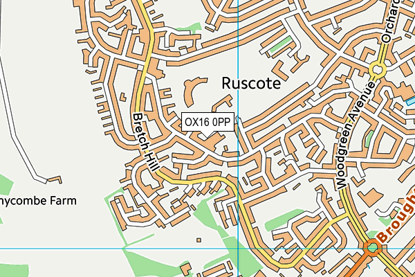 OX16 0PP map - OS VectorMap District (Ordnance Survey)