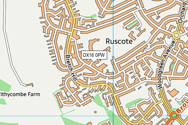 OX16 0PW map - OS VectorMap District (Ordnance Survey)